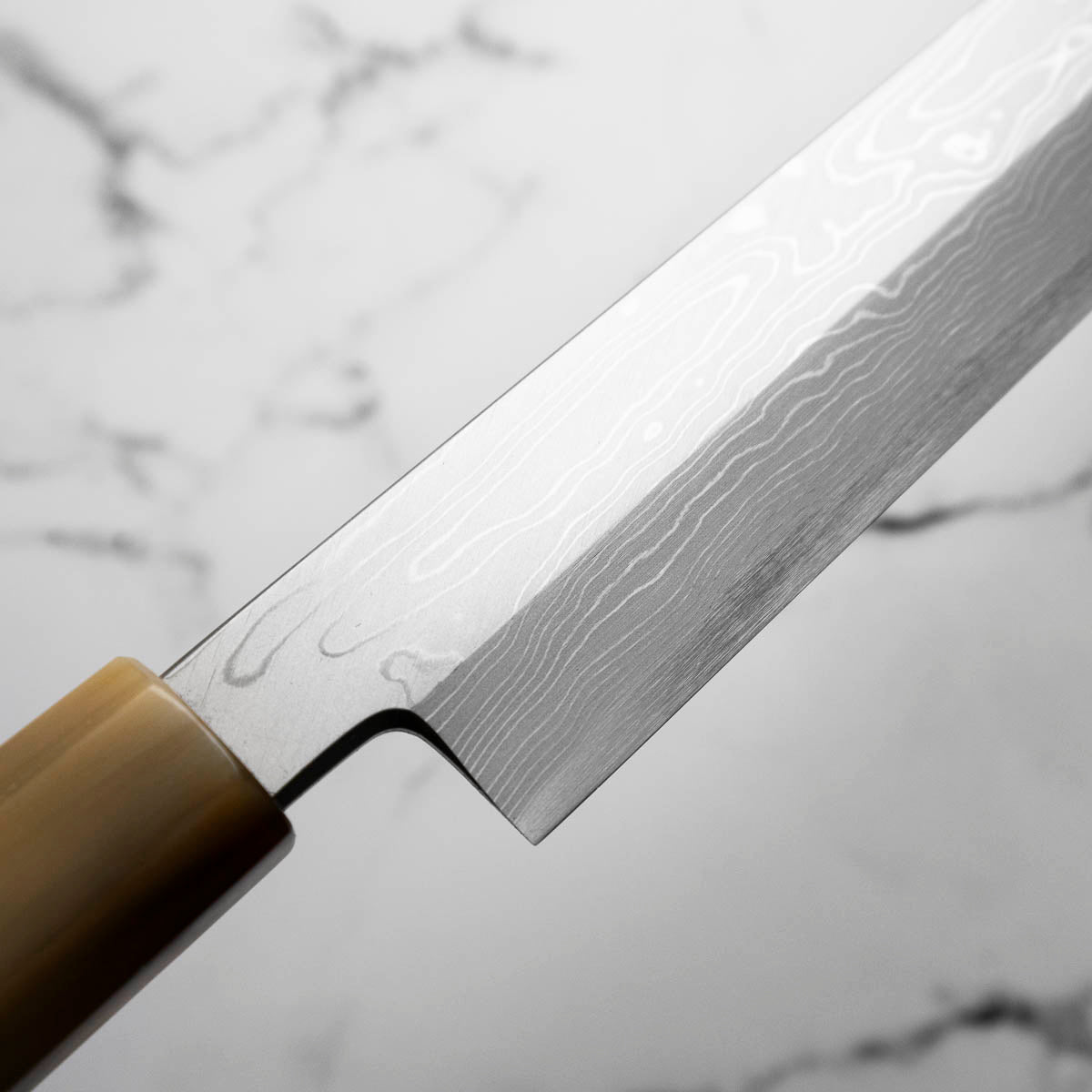 Yamawaki Hamono Nakagawa Satoshi Blue 1 Damascus Kiritsuke Yanagiba 360mm