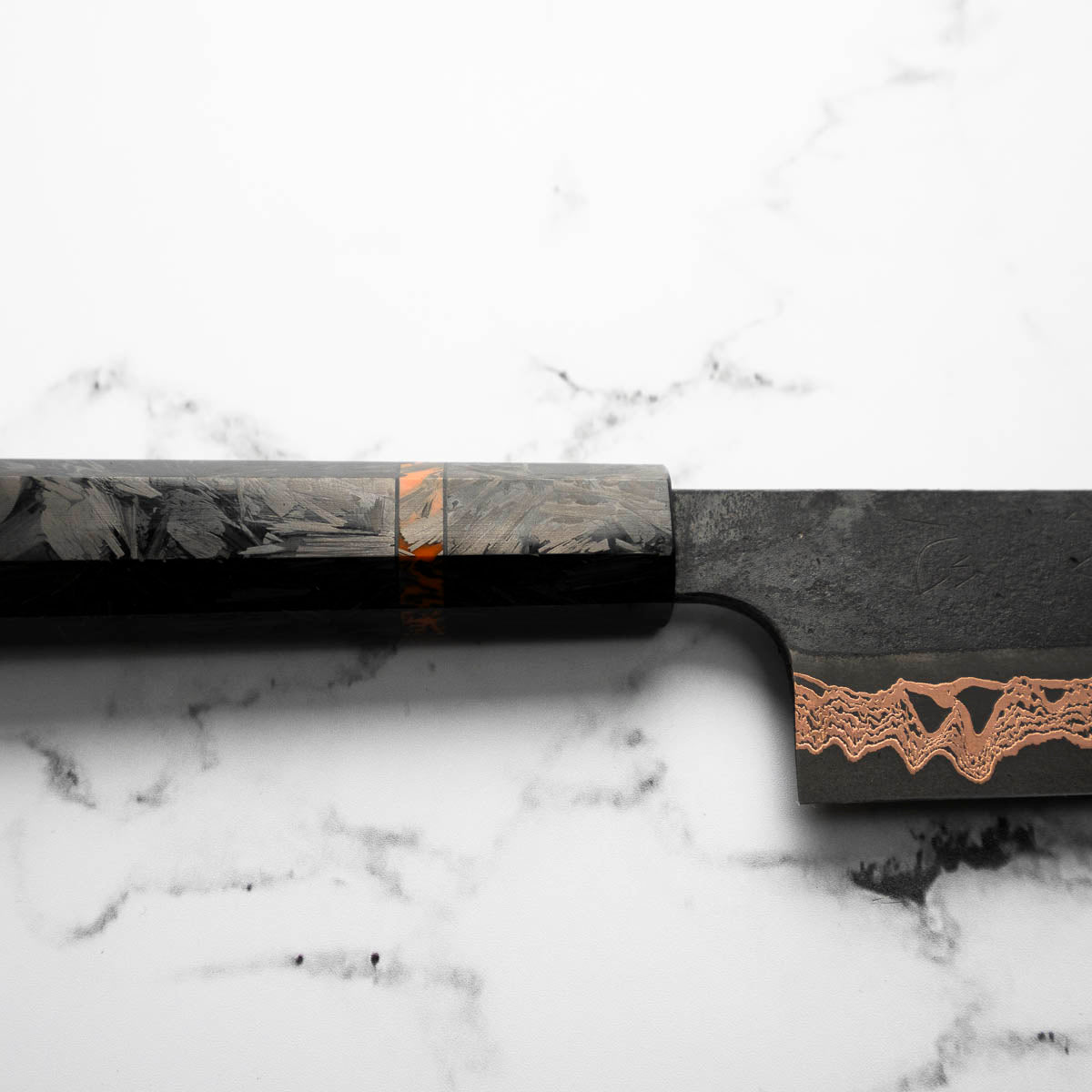Hatsukokoro Yorokobi SLD Damascus Gyuto 240mm - Carbon Fibre
