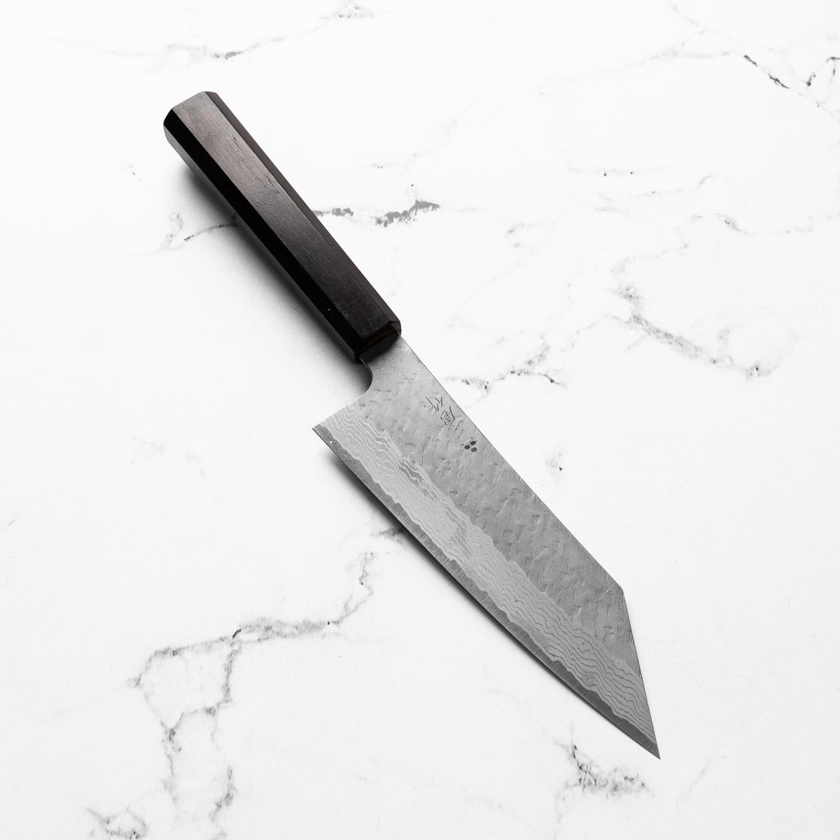 Nigara Hamono VG10 Tsuchime Damascus Bunka 165mm - Ebony