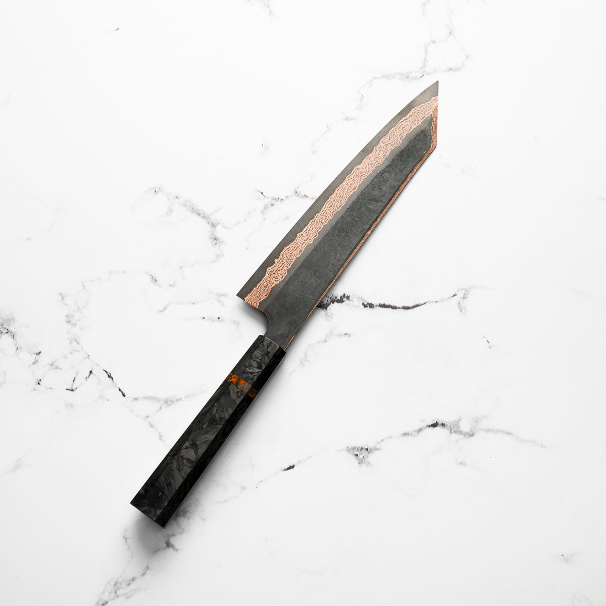 Hatsukokoro Yorokobi SLD Kurouchi Damascus Kiritsuke 240mm - Carbon Fibre