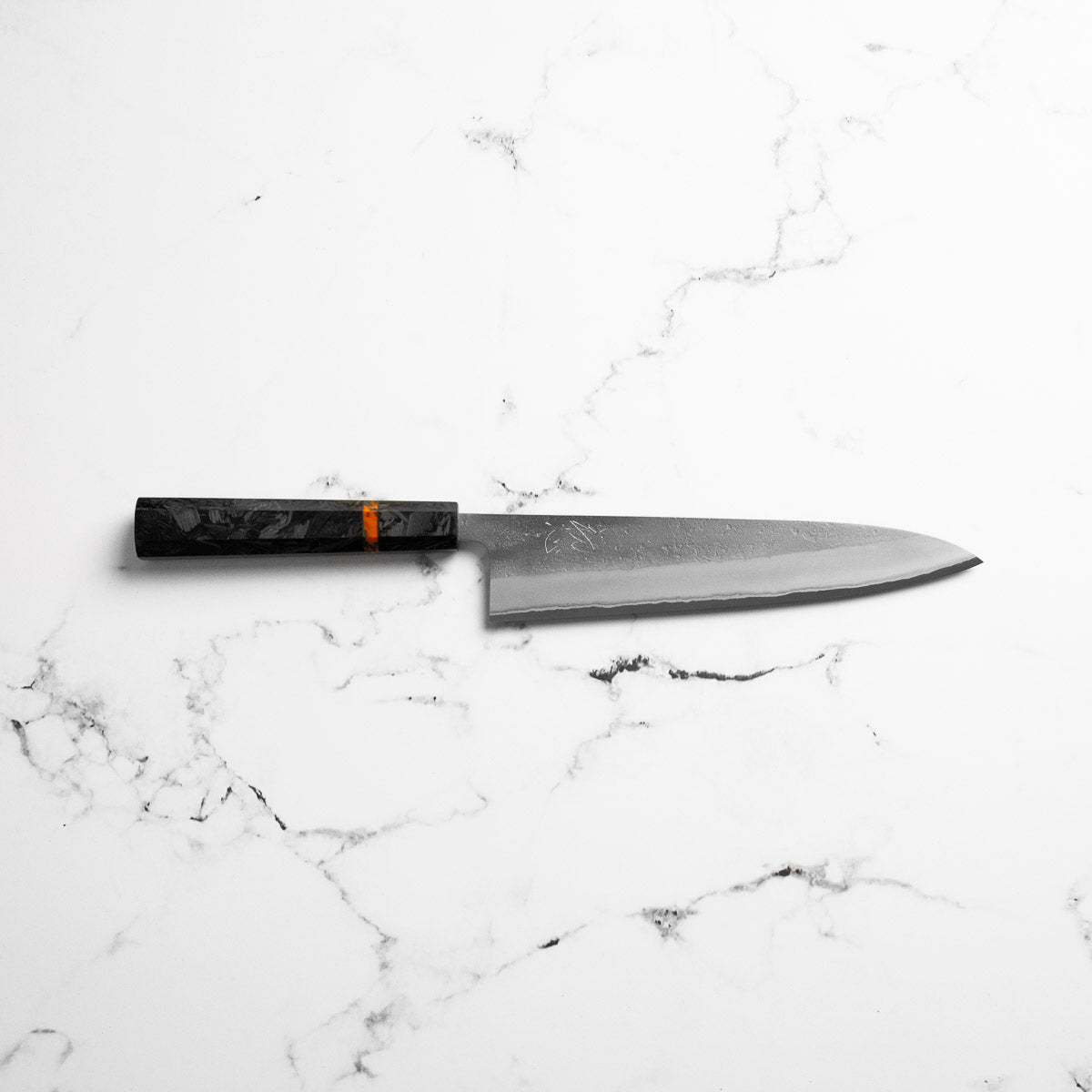 Yoshikane (Hatsukokoro) White 2 Nashiji Gyuto 210mm - Carbon Fibre