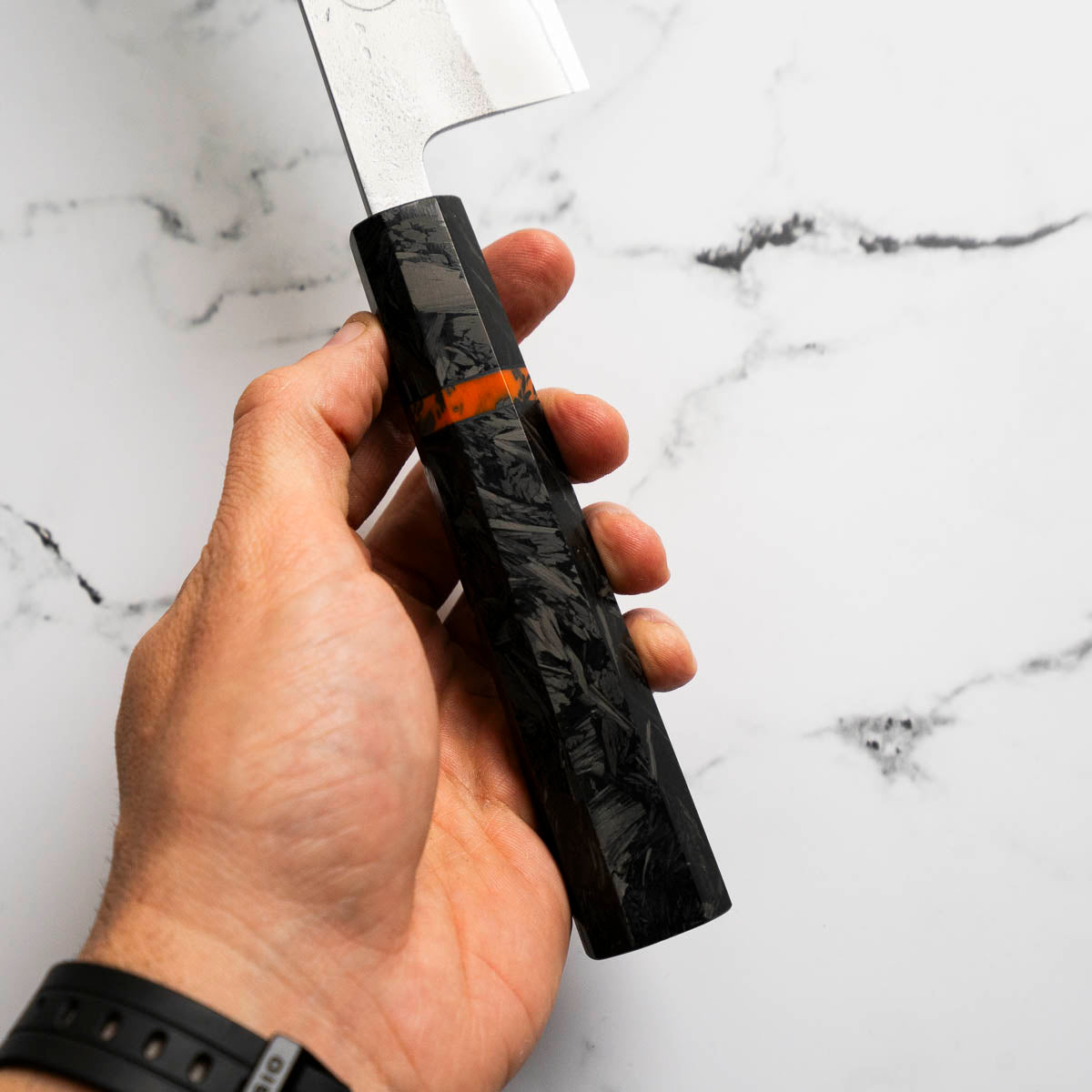 Yoshikane (Hatsukokoro) White 2 Nashiji Gyuto 210mm - Carbon Fibre