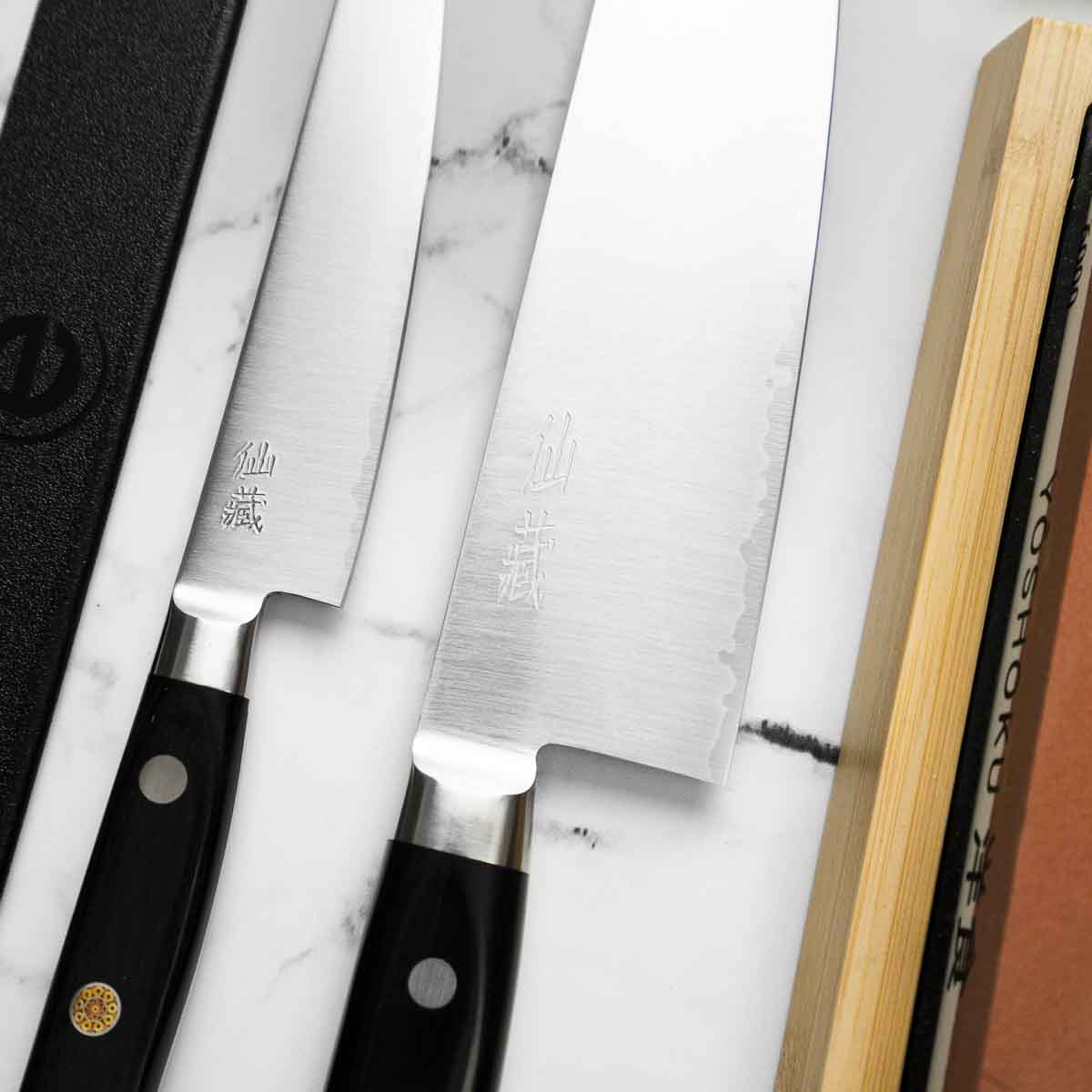 Senzo Professional SG2 - 2 Knife Set with Whetstone