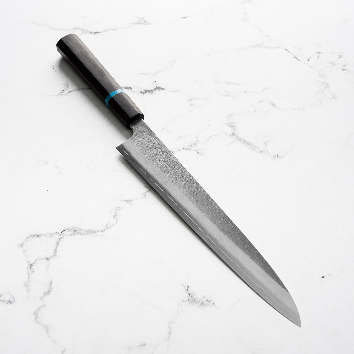 Yoshikane (Hatsukokoro) SKD Nashiji Sujihiki 240mm - Ebony Turquoise