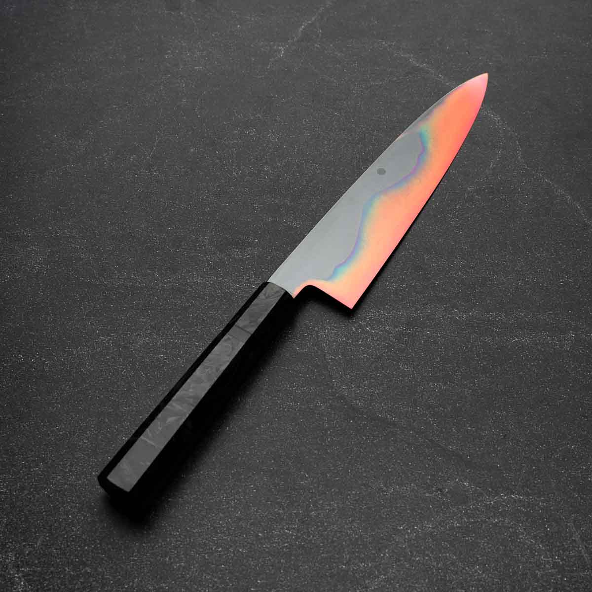 Yoshikazu Ikeda White 1 Honyaki Kachikaeshi Gyuto 210mm - Dark Carbon Fibre