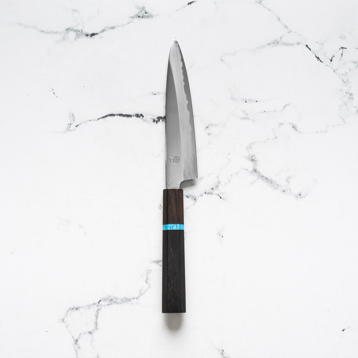 Sakai Kikumori "Choyo" Blue 1 Petty 150mm - Ebony Turquoise