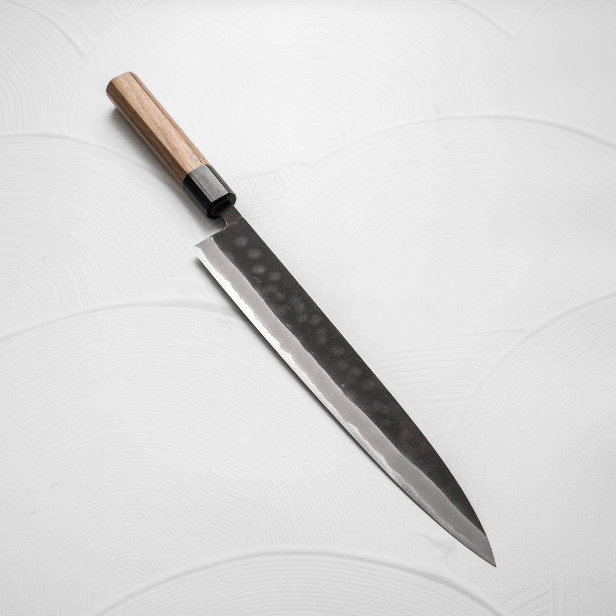 Shiro Kamo Blue Super SS Clad Kurouchi Sujihiki 270mm