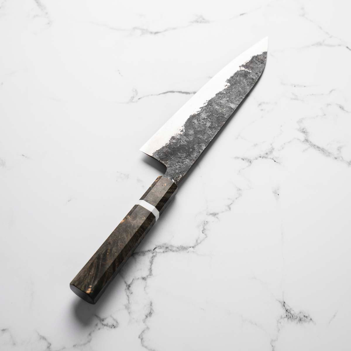 Kawamura White 2 SS Clad Kurouchi Gyuto 210mm - Maple
