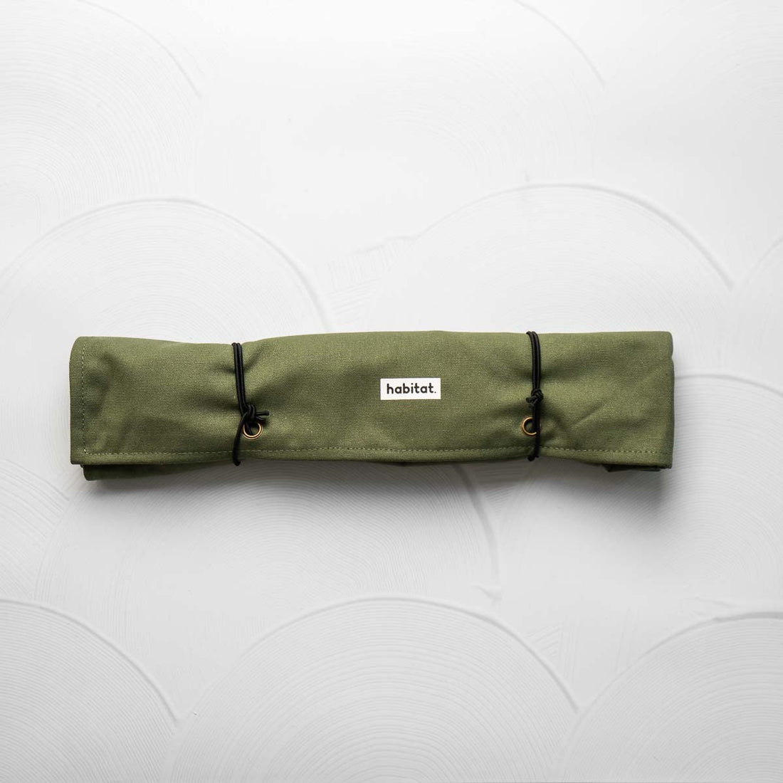 Habitat Canvas Knife Roll 6 Slot Dark Green Chefs Edge Handmade
