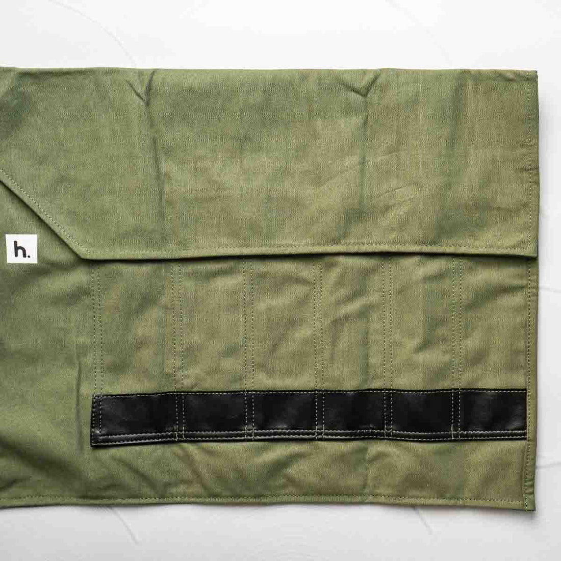 Habitat Canvas Knife Roll 6 Slot Dark Green Chefs Edge Handmade