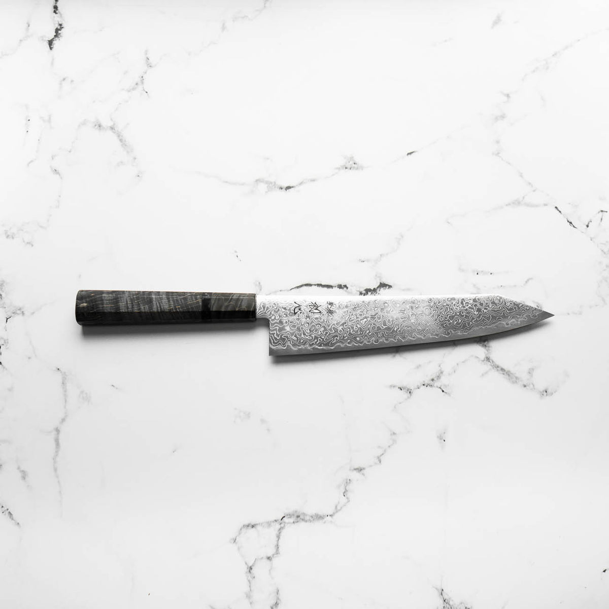 Hatsukokoro Ryuhyo SG2 Damascus Kiritsuke Gyuto 210mm -  Dark Maple