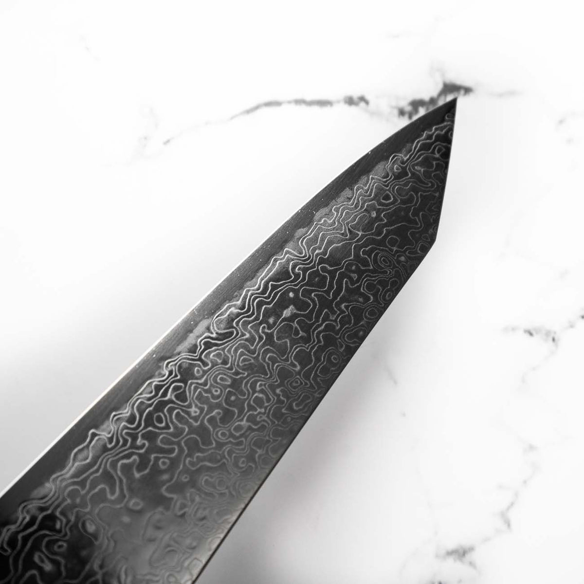 Hatsukokoro Ryuhyo SG2 Damascus Kiritsuke Gyuto 240mm - Dark Maple