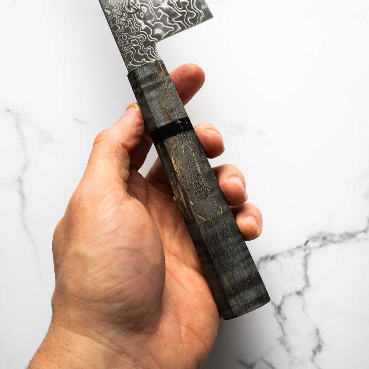 Hatsukokoro Ryuhyo SG2 Damascus Kiritsuke Gyuto 240mm - Dark Maple