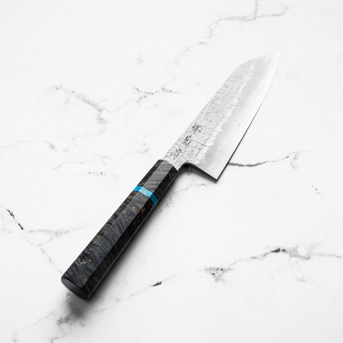 Satoshi Nakagawa Ginsan Tsuchime Bunka 180mm - Turquoise