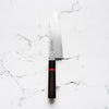 Toshitaka VG10 Damascus Migaki Bunka 180mm - Ebony & Red Spacer