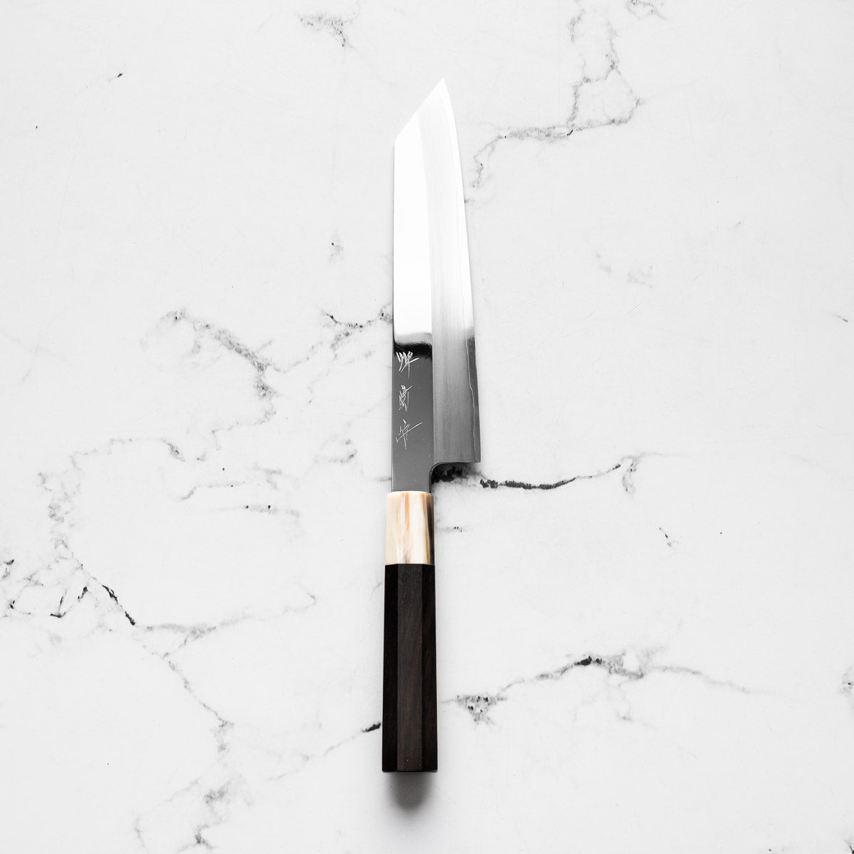 Nakagawa x Sakai Kikumori SG2 Mirror Kiritsuke Gyuto 210mm - Ebony and Blonde