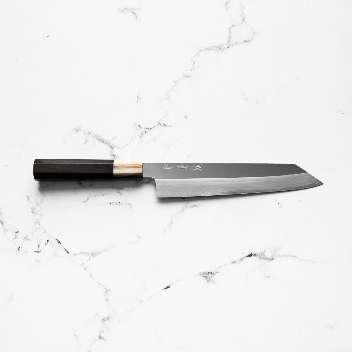 Nakagawa x Sakai Kikumori SG2 Mirror Kiritsuke Gyuto 210mm - Ebony and Blonde