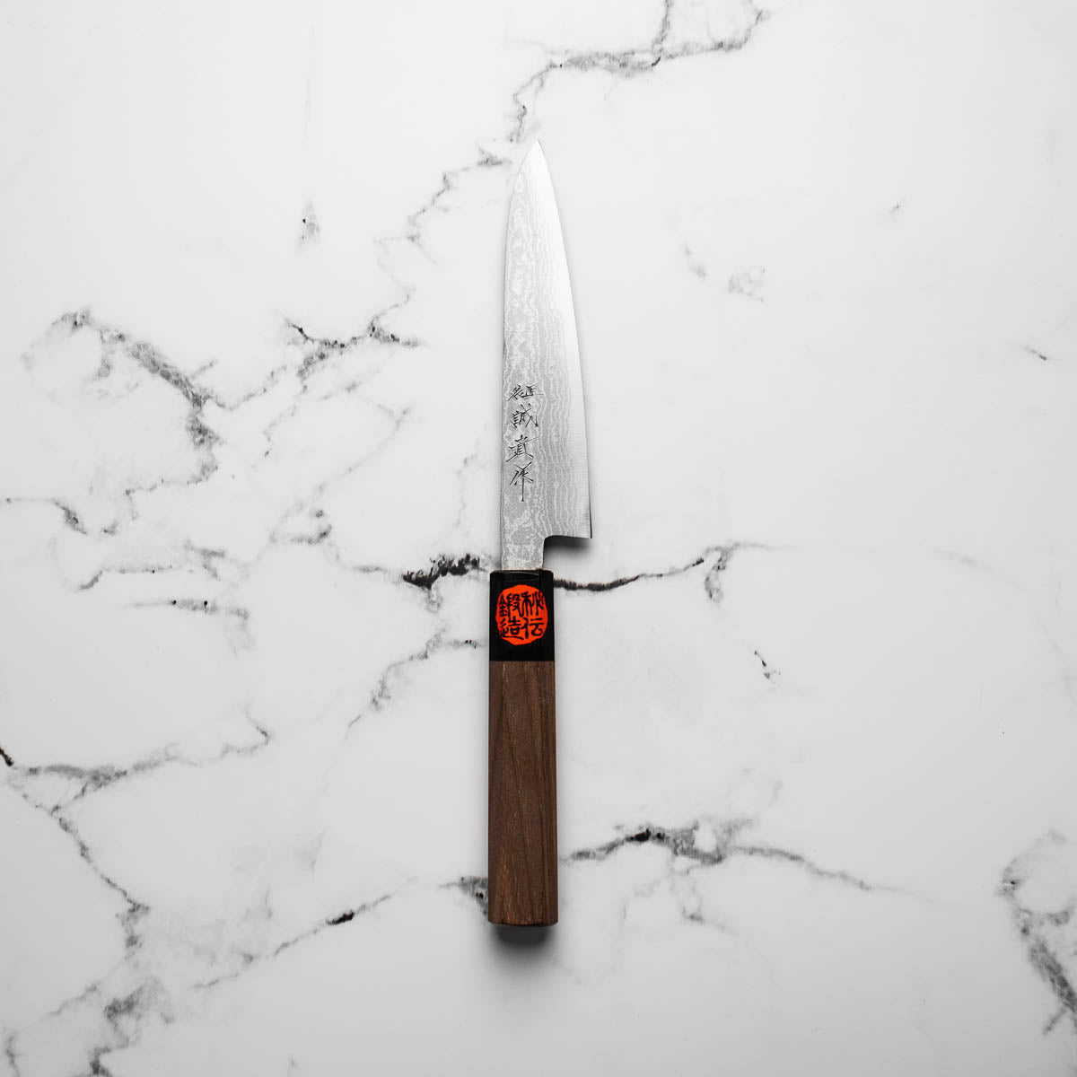 Shigeki Tanaka Blue 2 Damascus Petty 135mm