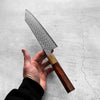 Nigara Hamono "Anmon" SG2 Raindrop Damascus Kiritsuke 210mm - Siamese Rosewood