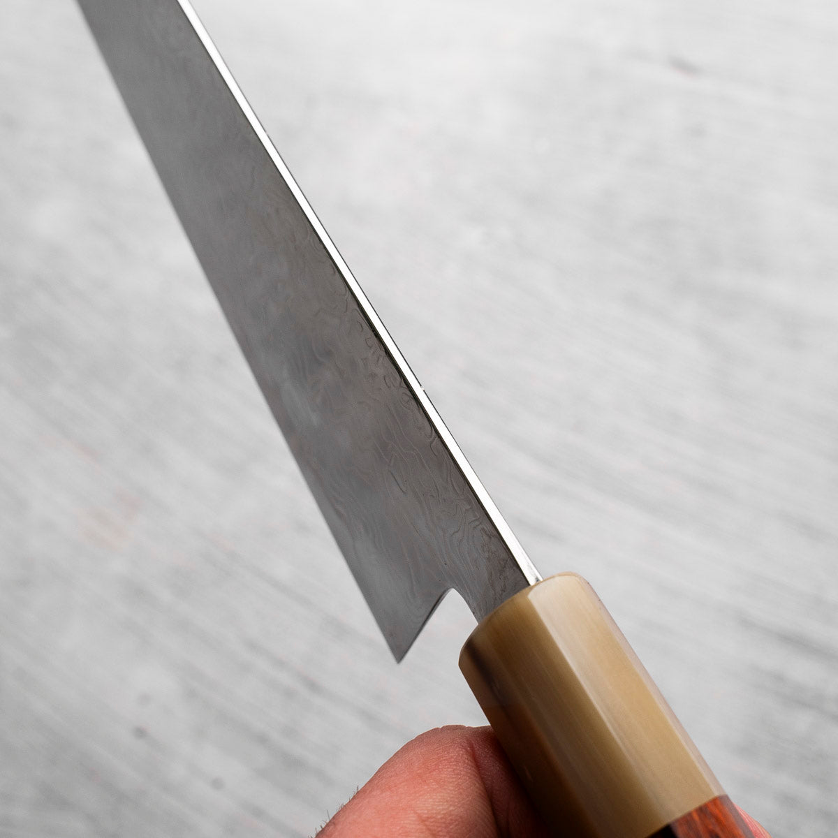 Hatsukokoro Ryuhyo Migaki SG2 Damascus Kiritsuke Gyuto 210mm - Siamese Rosewood