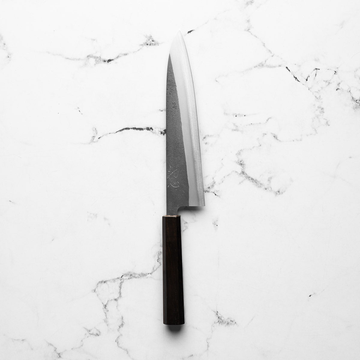 Yoshikane Hamono (Hatsukokoro) SKD Nashiji Gyuto 210mm - Ebony