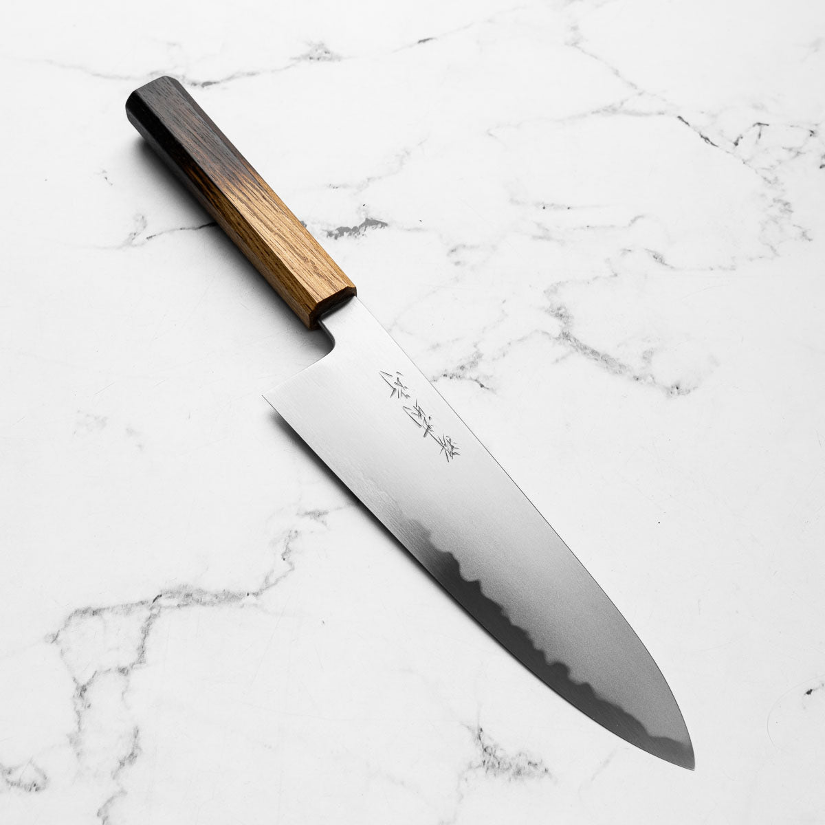 Chef's Edge x Sakai Kikumori Blue 2 Gyuto 225mm - Burnt Oak