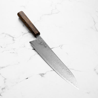 Tsunehisa SRS13 Damascus Gyuto 240mm - Black Oak