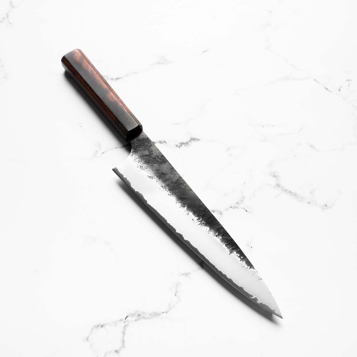 Seido SG2 Kurouchi Nashiji Gyuto 210mm - angled view