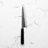 Yoshikane (Hatsukokoro) White 2 Kurouchi Nashiji SS Clad Kiritsuke 210mm - Ebony - blade detail
