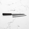 Yoshikane (Hatsukokoro) White 2 Kurouchi Nashiji SS Clad Kiritsuke 210mm - Ebony - handle detail