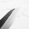 Yoshikane (Hatsukokoro) White 2 Kurouchi Nashiji SS Clad Kiritsuke 210mm - Ebony - view 6
