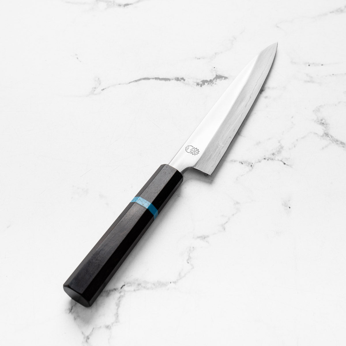 Sakai Kikumori "Choyo" Ginsan Petty 150mm - Ebony Turqiouse