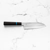 Sakai Kikumori "Choyo" Ginsan Santoku 180mm - Ebony Turquoise