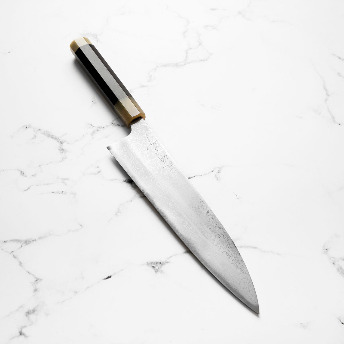 Mazaki Blue 2 Hon-Sanmai Damascus Gyuto 240mm