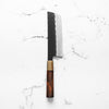 Seido "Aomori" Ginsan Tsuchime Nakiri 180mm - Siamese Rosewood