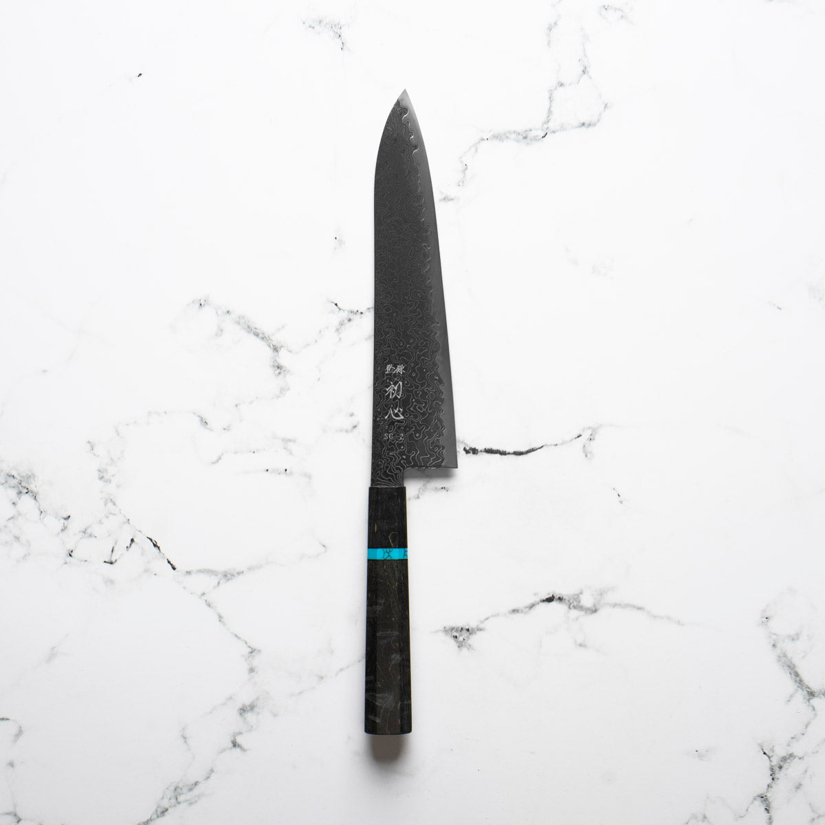 Hatsukokoro Ryuhyo Kurozome SG2 Damascus Gyuto 210mm -  Maple Turquoise