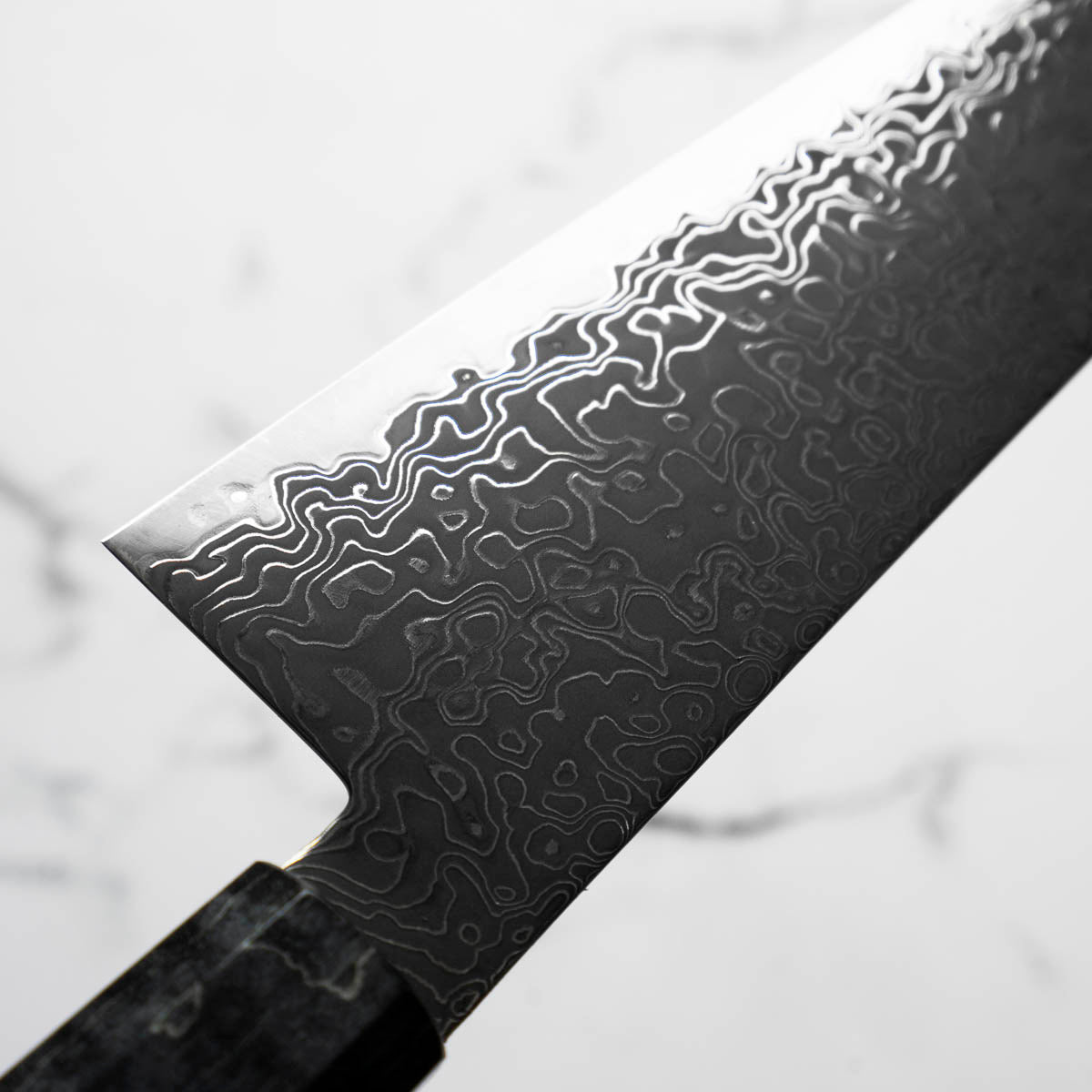 Hatsukokoro Ryuhyo Kurozome SG2 Damascus Gyuto 210mm -  Maple Turquoise