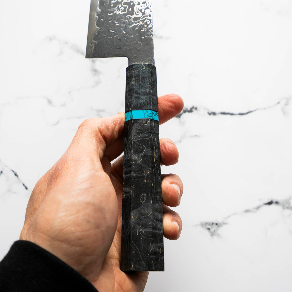 Hatsukokoro Ryuhyo Kurozome SG2 Damascus Gyuto 210mm -  Maple Turquoise