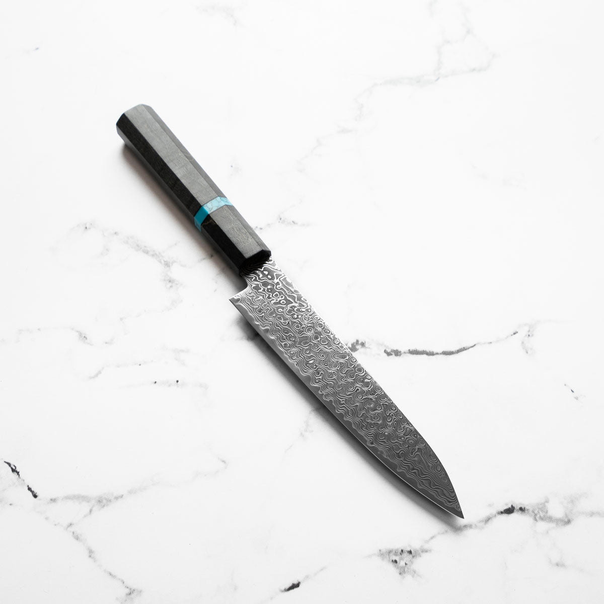 Hatsukokoro Ryuhyo Kurozome SG2 Damascus 2 Knife Set - Maple Turquoise