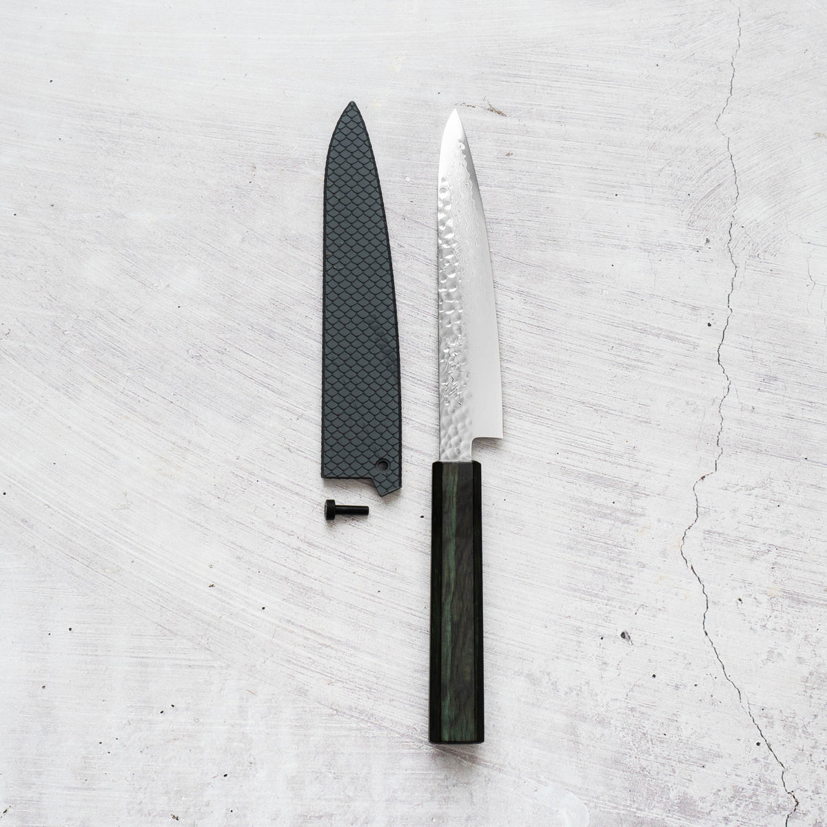 Touroku Sakai Kagayaki VG10 Damascus Tsuchime Petty 150mm - view 10