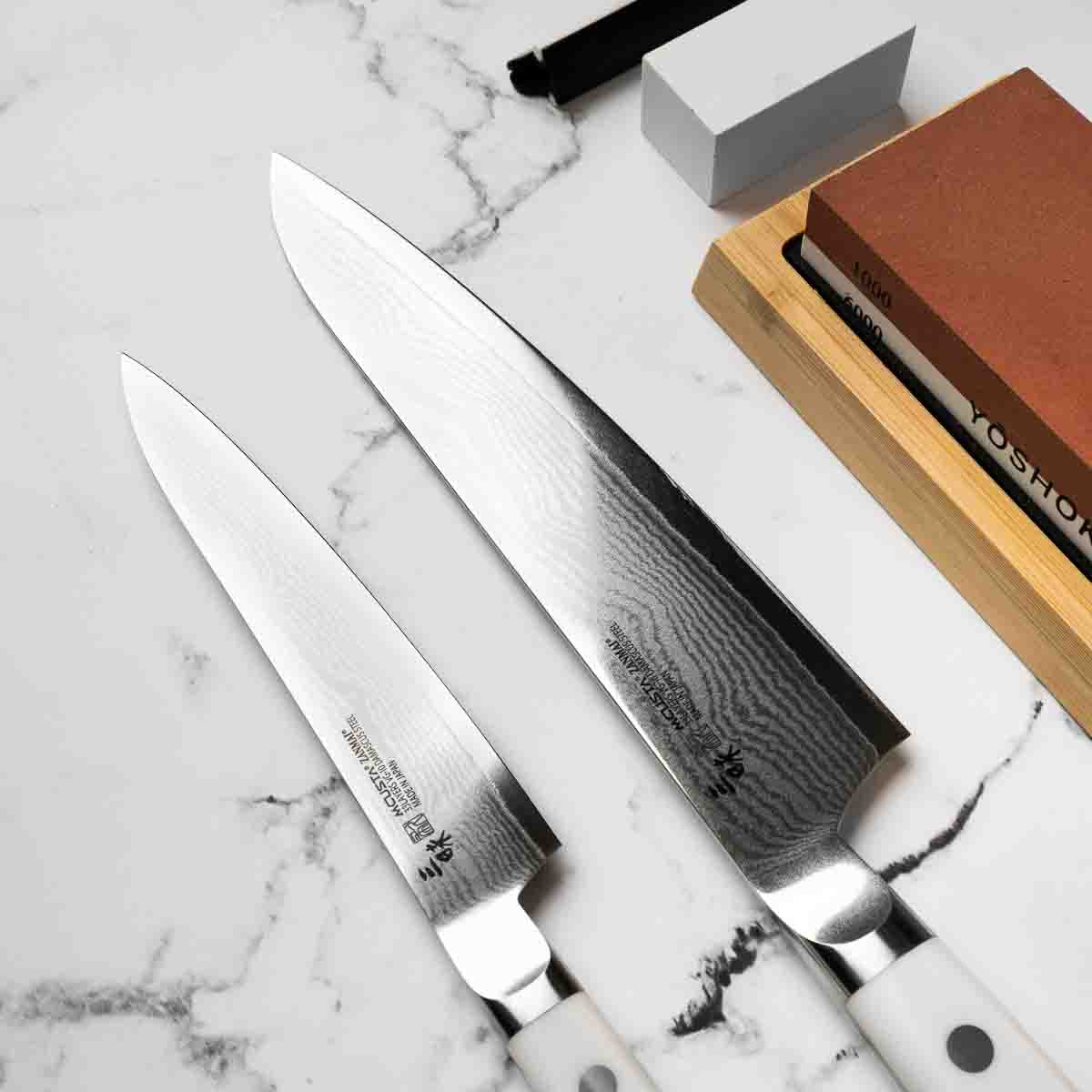 Mcusta Zanmai Corian Classic Damascus - 2 Knife Set