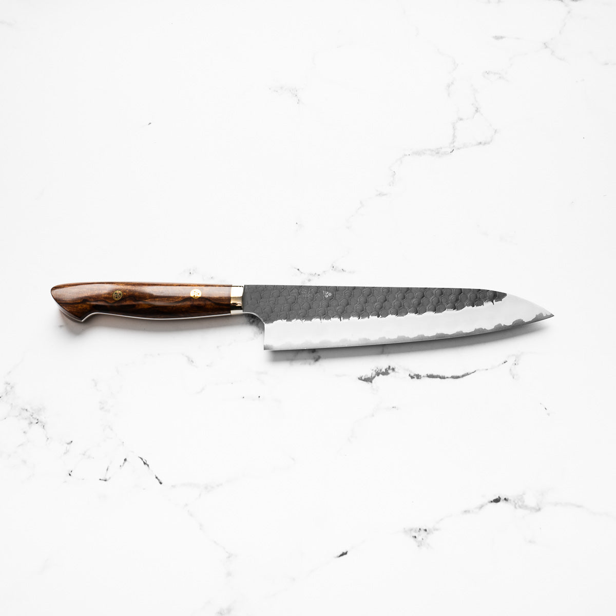 Nigara Hamono SG2 Kurouchi Tsuchime Gyuto 210mm - Western Ironwood