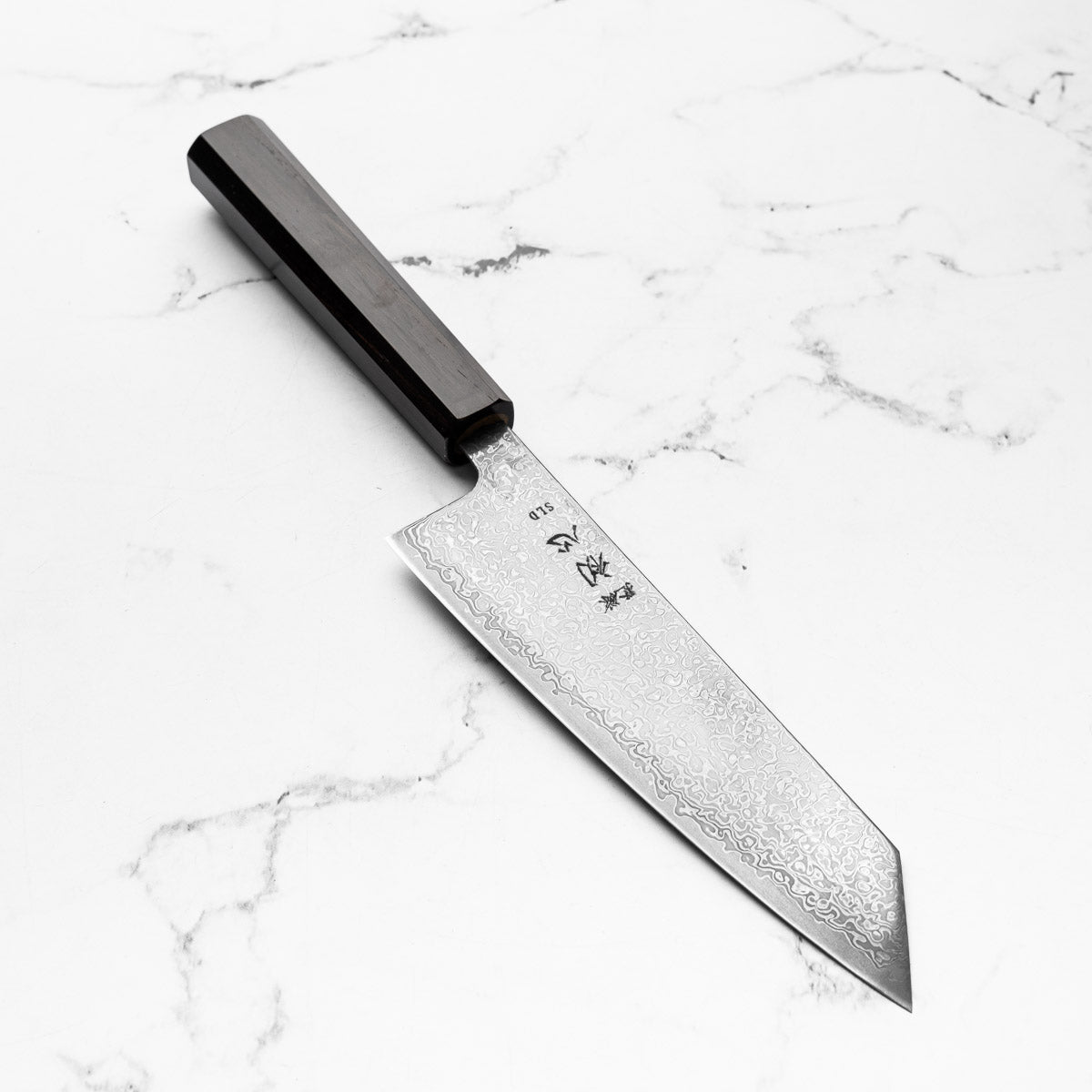 Hatsukokoro Hikari SLD Damascus Kurozome Bunka 170mm - Ebony