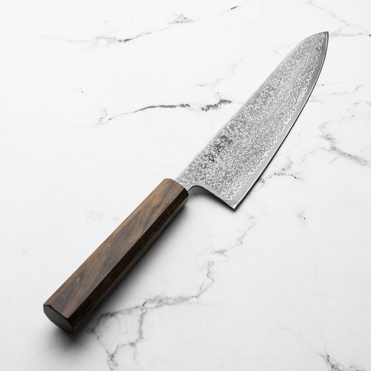 Hatsukokoro Hikari SLD Damascus Kurozome Gyuto 210mm - Bubinga