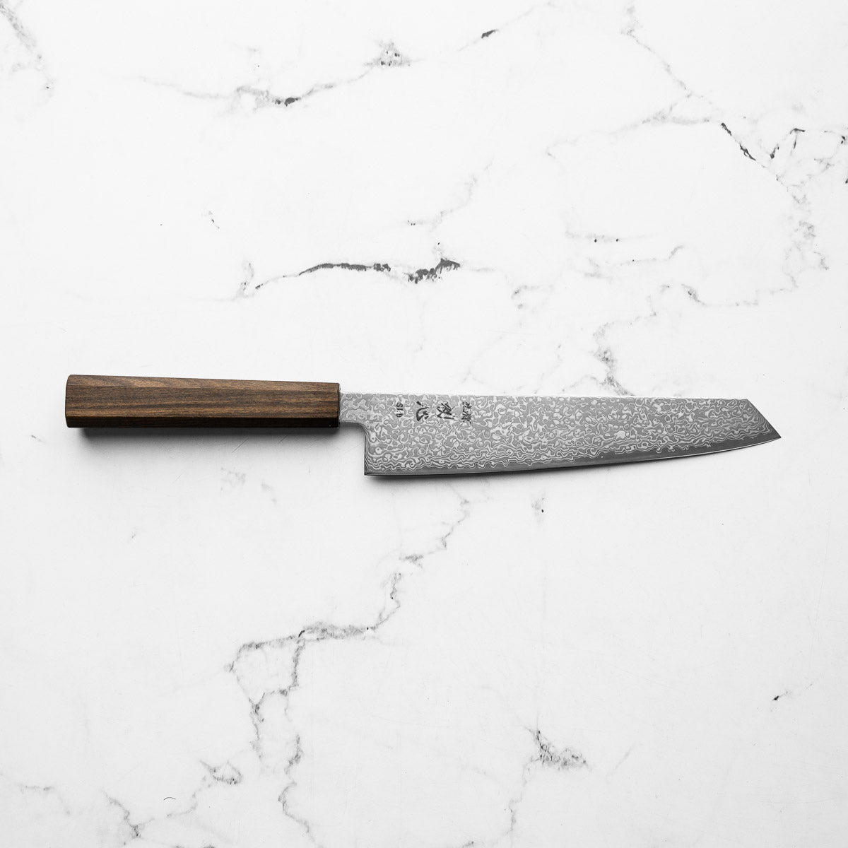Hatsukokoro Hikari SLD Damascus Kurozome Kiritsuke 205mm - Ebony
