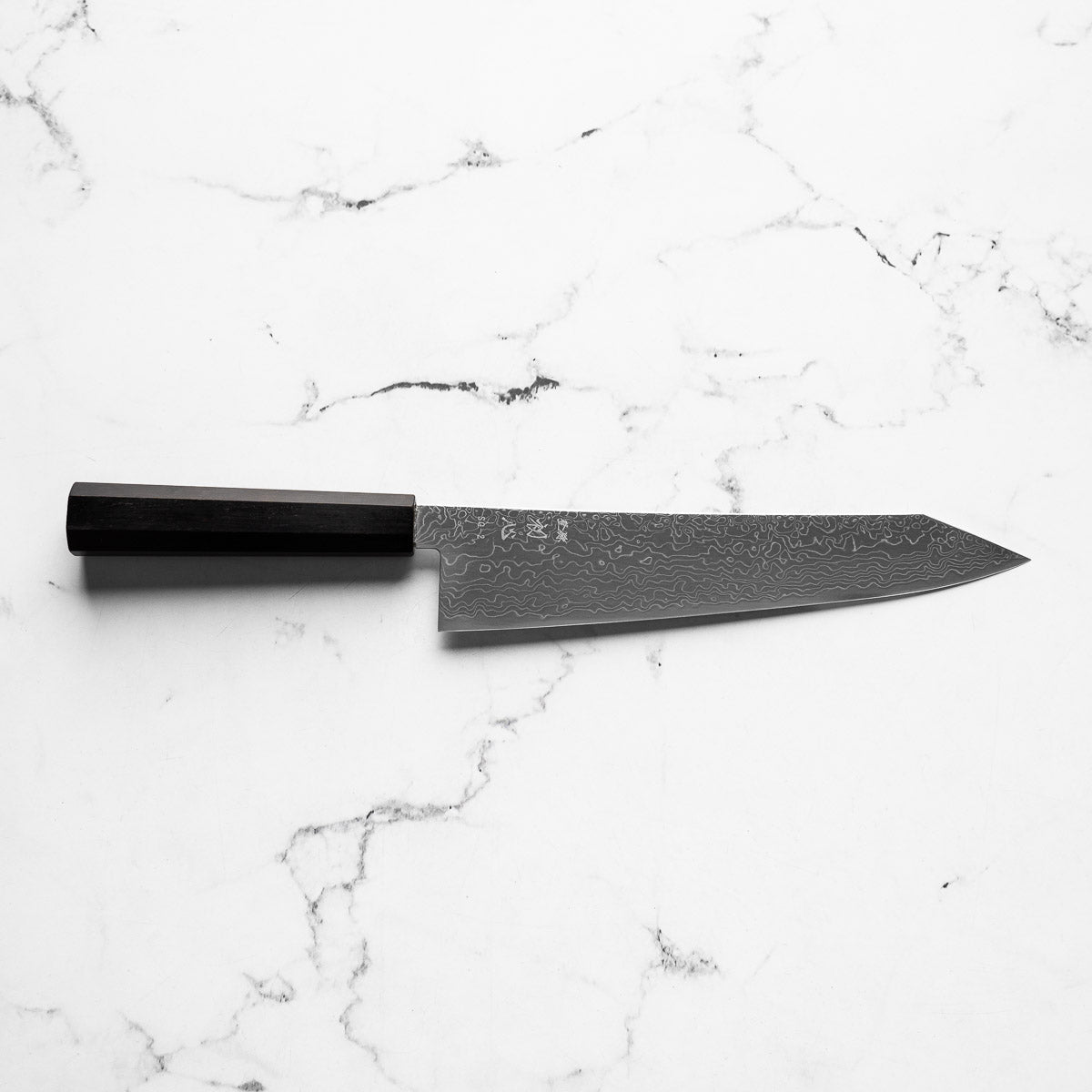 Hatsukokoro Ryuhyo SG2 Damascus Kiritsuke 240mm - Mono Ebony