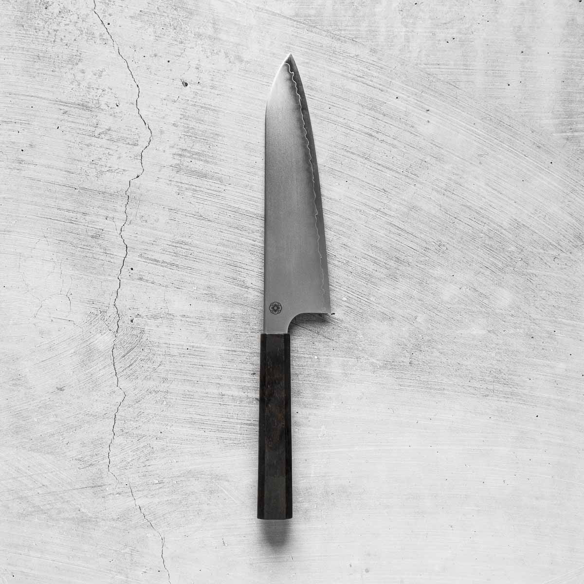 Hajimaru Chromax Gyuto 210mm - Ebony - blade detail