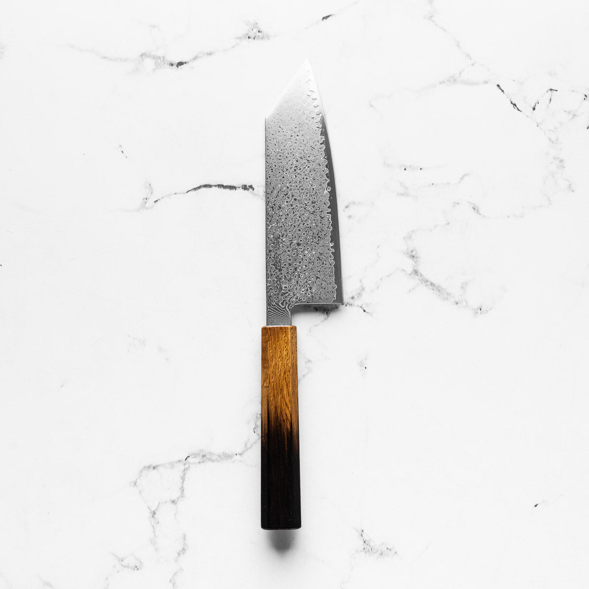 Sakai Kikumori OHS SG2 Damascus Bunka 165mm - Burnt Oak