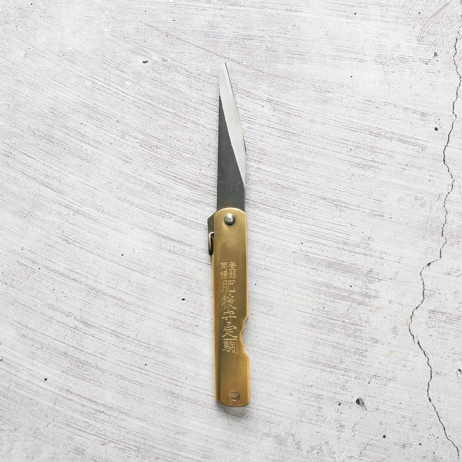 Nagao Kanekoma Higonokami Brass - Single Bevel