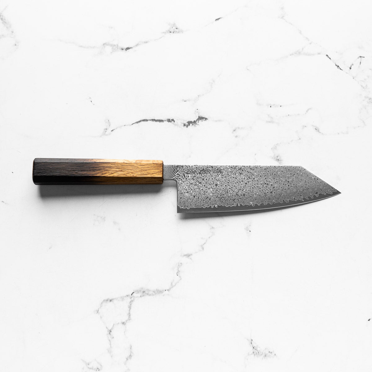 Sakai Kikumori OHS SG2 Damascus Bunka 165mm - Burnt Oak